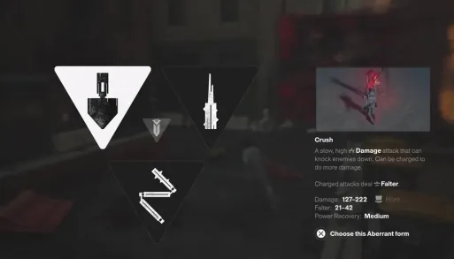 Main weapon forms in Control: Resonant