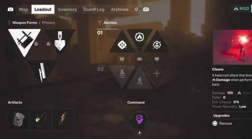 Side weapon forms in Control: Resonant